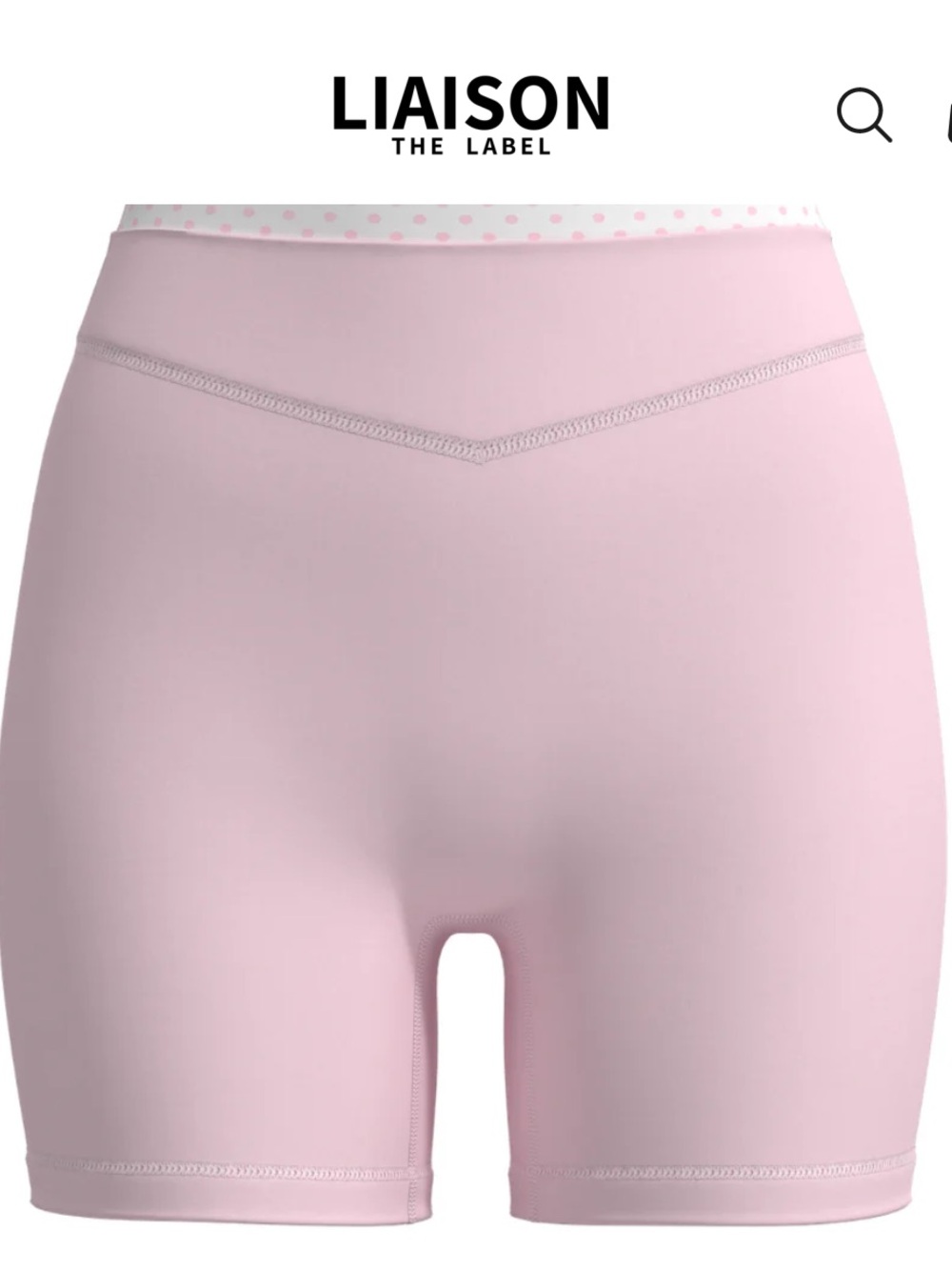 Liaison Pale Pink High-Waist Bike Shorts